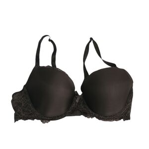 Victoria's Secret Women's black lace dream angels lined demi bra size 34D sexy